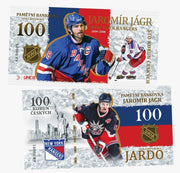 JAROMIR JAGR Club - New York Rangers 100 Korun UNCB banknote by UNCB on MYNTED