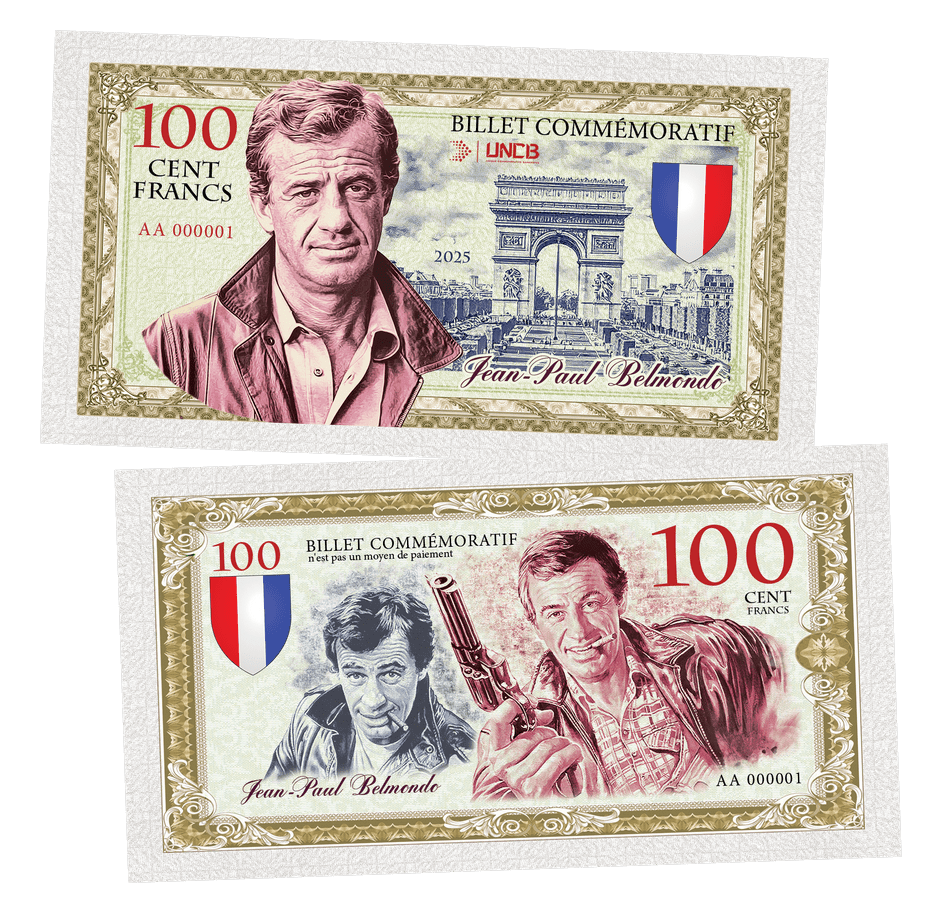 Jean - Paul Belmondo 100 Cent Francs UNCB banknote by UNCB on MYNTED