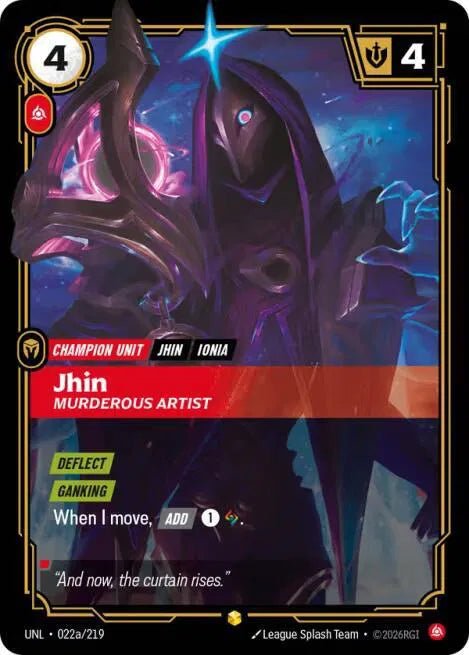 Jhin - Murderous Artist (Alternate Art) 022a/219 (Unleashed) by GDR TCG on MYNTED