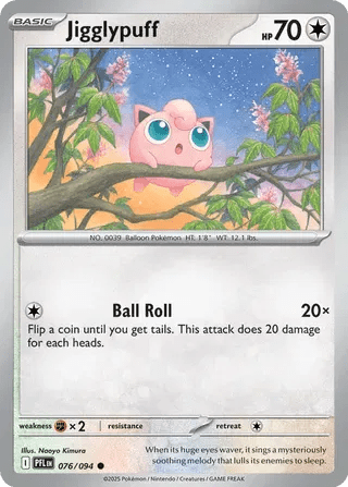Jigglypuff 076/094 · Reverse Holofoil (Phantasmal Flames) by Magic Vault on MYNTED