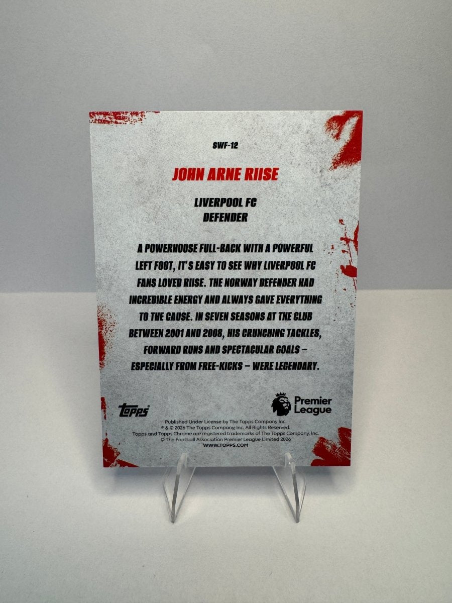 John Arne Riise SWF - 12 The Streets Won't Forget — 2026 Topps Chrome Premier League — Liverpool FC by KitRoom Cards on MYNTED