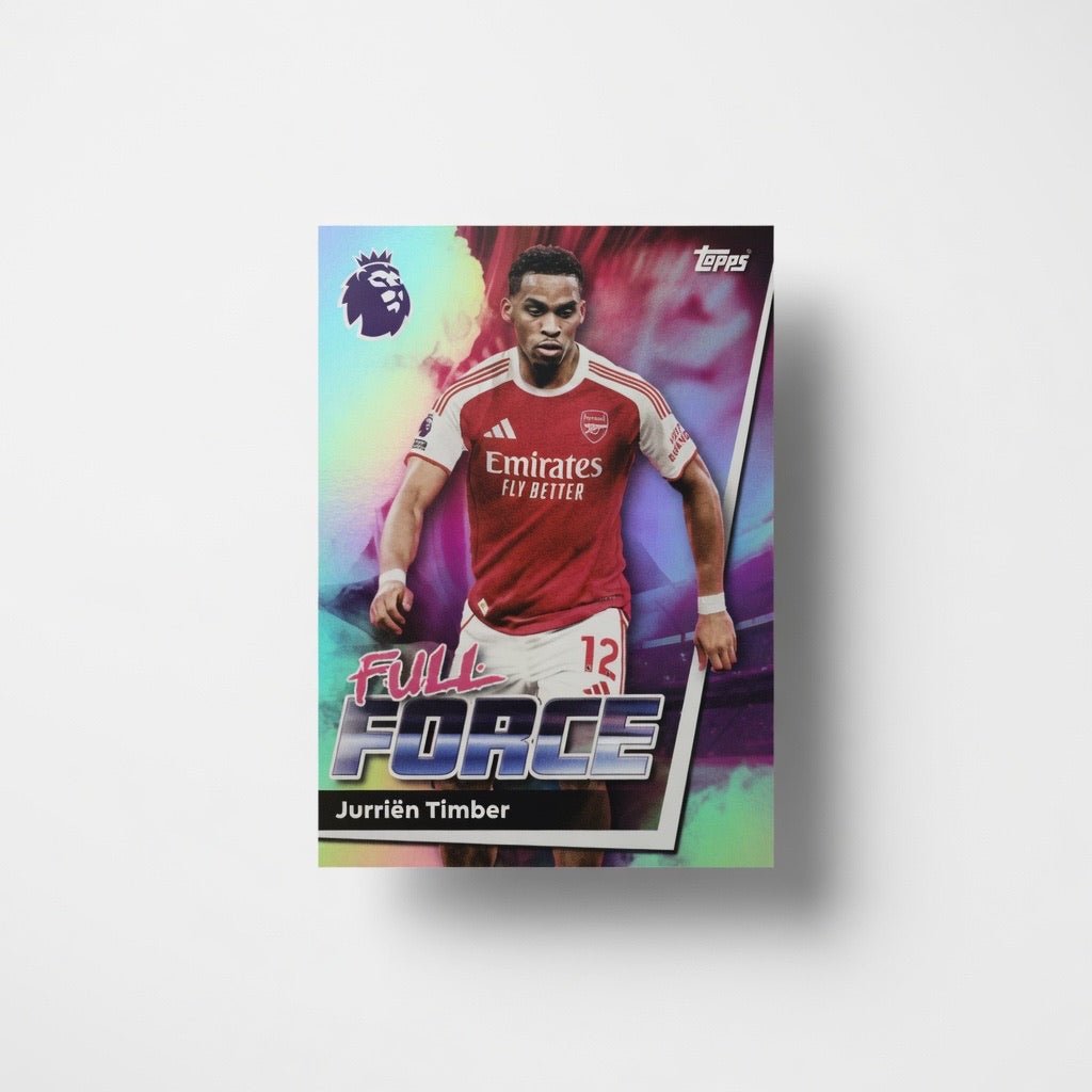 Jurriën Timber Full Force — 2025 - 26 Topps Premier League — Arsenal by KitRoom Cards on MYNTED