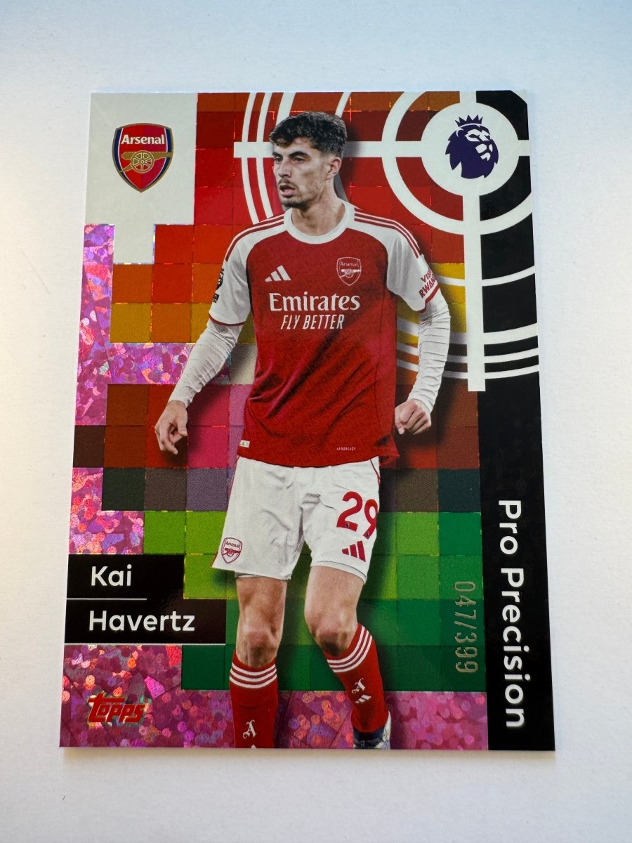 Kai Havertz 401 Pro Precision Pink Crystal 047/399 — 2025 - 26 Topps Premier League — Arsenal by KitRoom Cards on MYNTED
