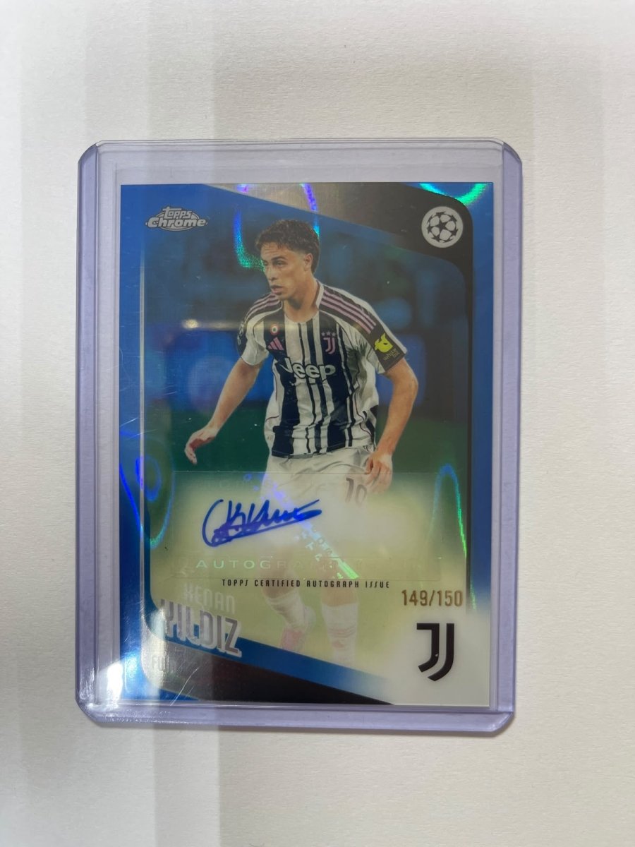 Kenan Yildiz Blue Lava Auto /150 - 25-26 Topps Chrome UEFA Club Competitions by Card Market Ahuy on MYNTED