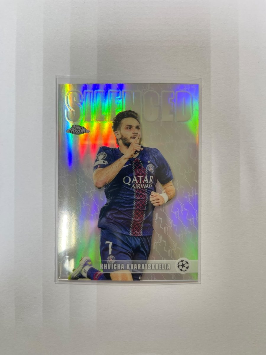 Khvicha Kvaratskhelia Silenced - PSG - 25-26 Topps Chrome UEFA Club Competitions by Card Market Ahuy on MYNTED