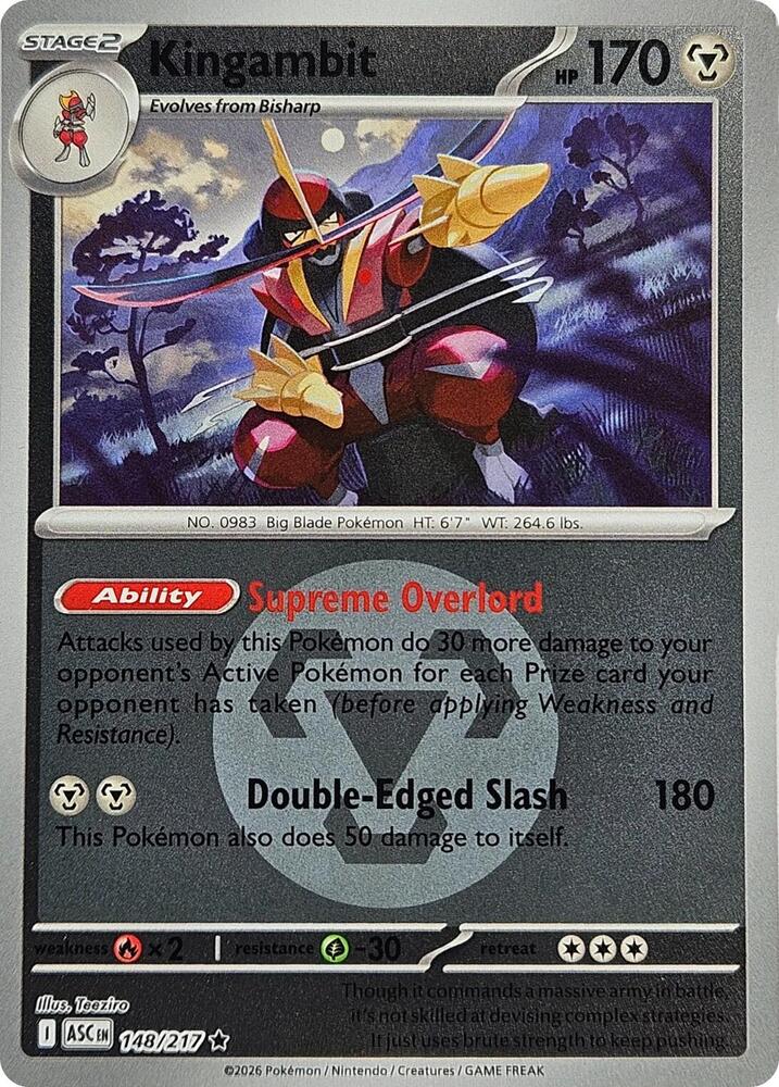 Kingambit 148/217 - Ascended Heroes - Energy Symbol Pattern by Light Collectibles on MYNTED