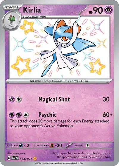Kirlia 154/091 - Paldean Fates - Shiny Rare by Light Collectibles on MYNTED
