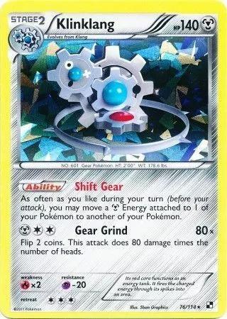 Klinklang [Cracked Ice] 76 Pokemon Black & White by Shaibz TCG on MYNTED