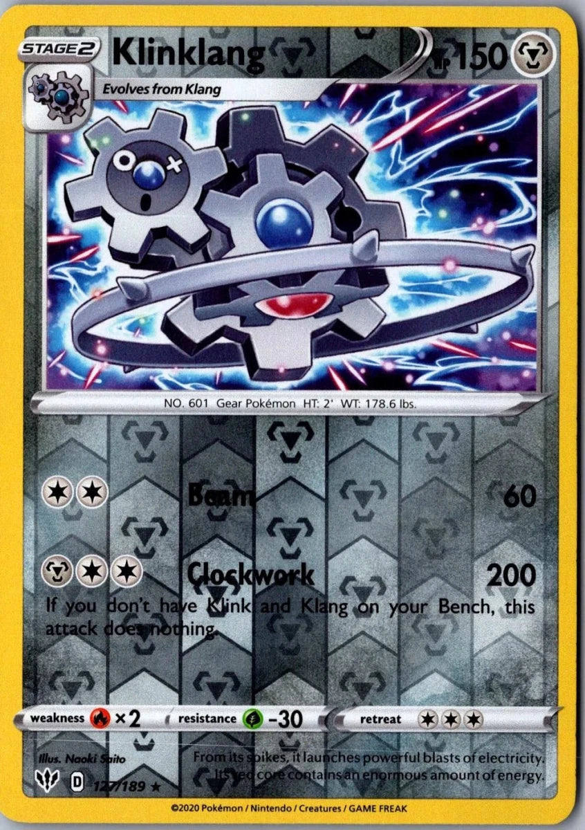 Klinklang [Reverse Holo] 127 Pokemon Darkness Ablaze by Moe‘s Vault on MYNTED