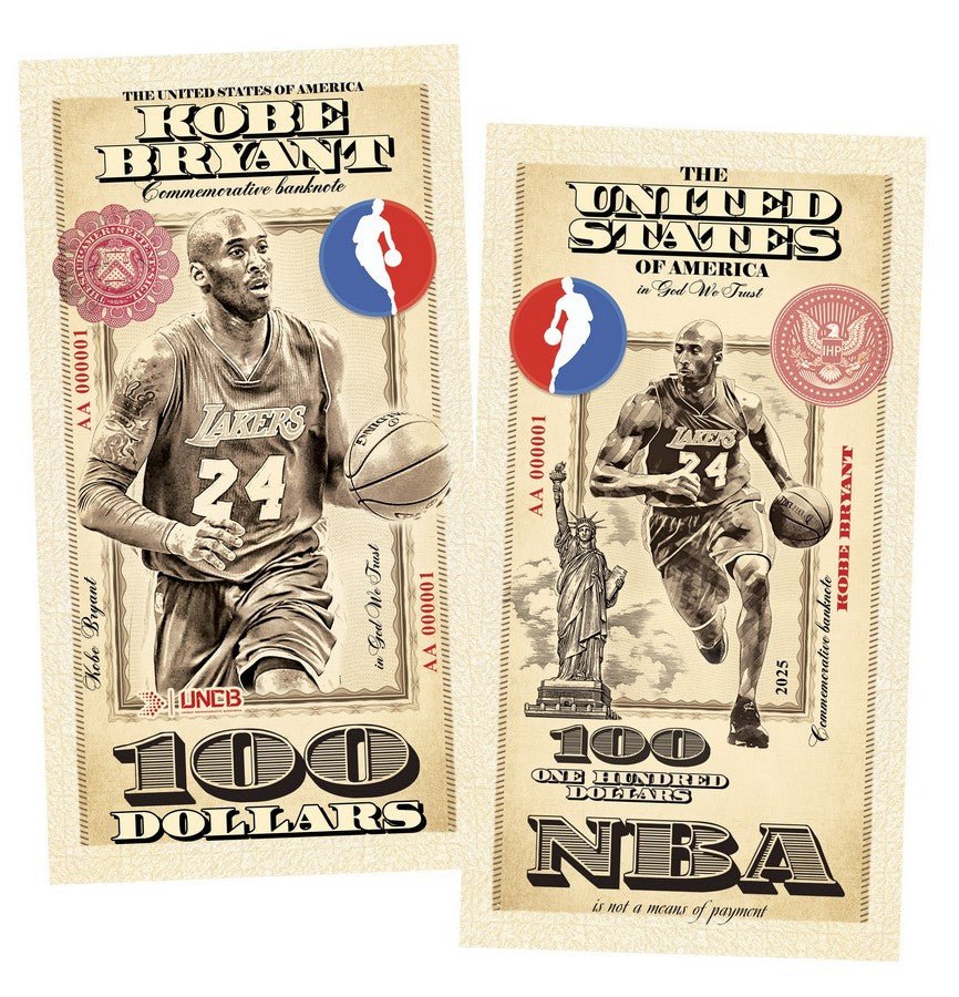 Kobe Bryant 100 Dollars UNCB banknote by UNCB on MYNTED
