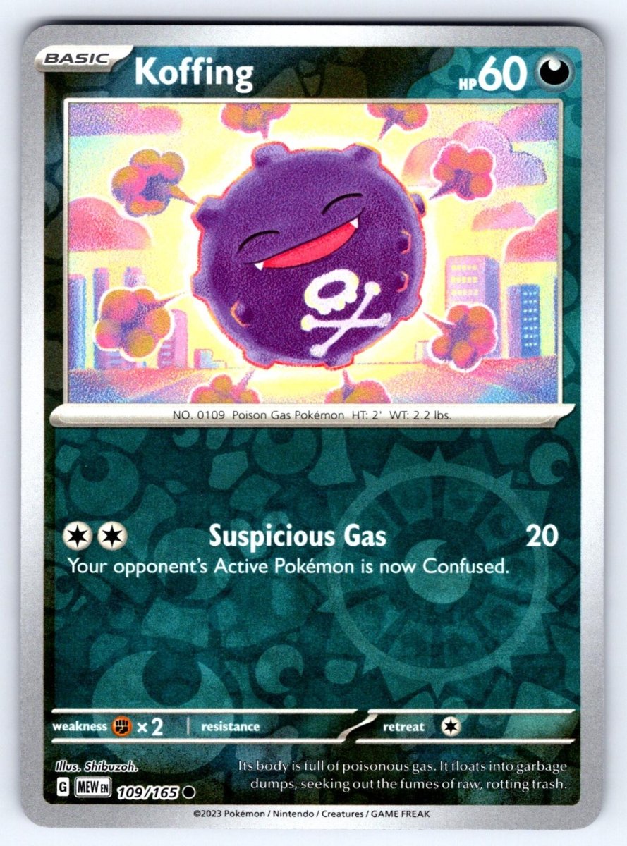 Koffing SV: 151 Common • 109/165 Reverse Holofoil by Shark Pop Culture on MYNTED