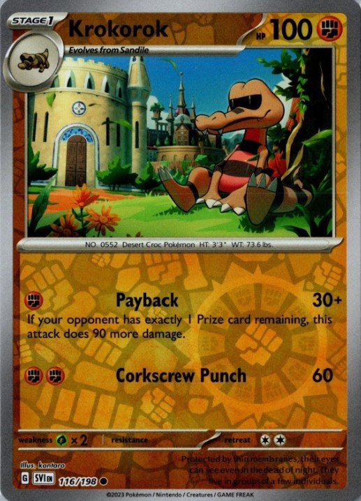 Krokorok [Reverse Holo] 116 Pokemon Scarlet & Violet by Shaibz TCG on MYNTED