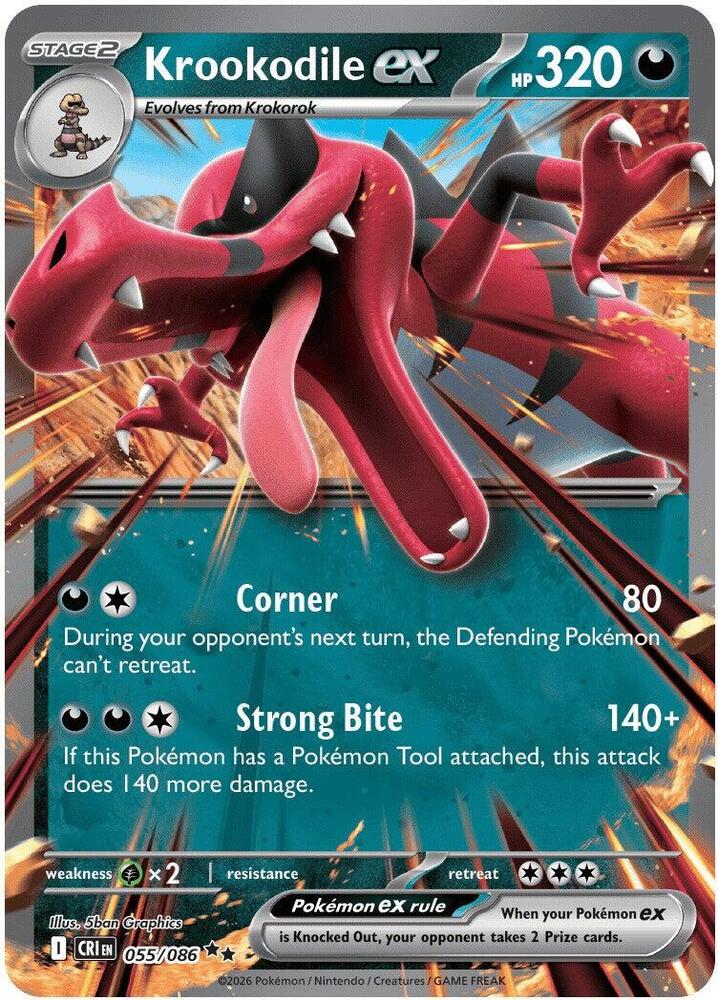 Krookodile ex - 055/086 - Chaos Rising (CRI) ME04 by SAFAQATI on MYNTED