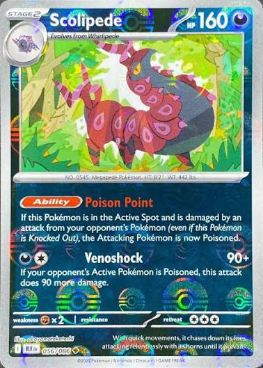 scolipede black bolt pokeball pattern 056/086