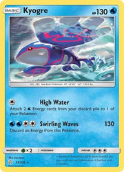 Kyogre (Reverse Holofoil) Cosmic Eclipse Rare 53/236 by PokeSource on MYNTED