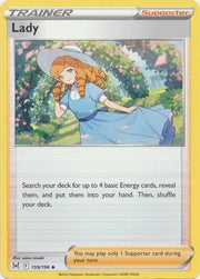 Lady Lost Origin Uncommon • 159/196 Reverse Holofoil by Shark Pop Culture on MYNTED