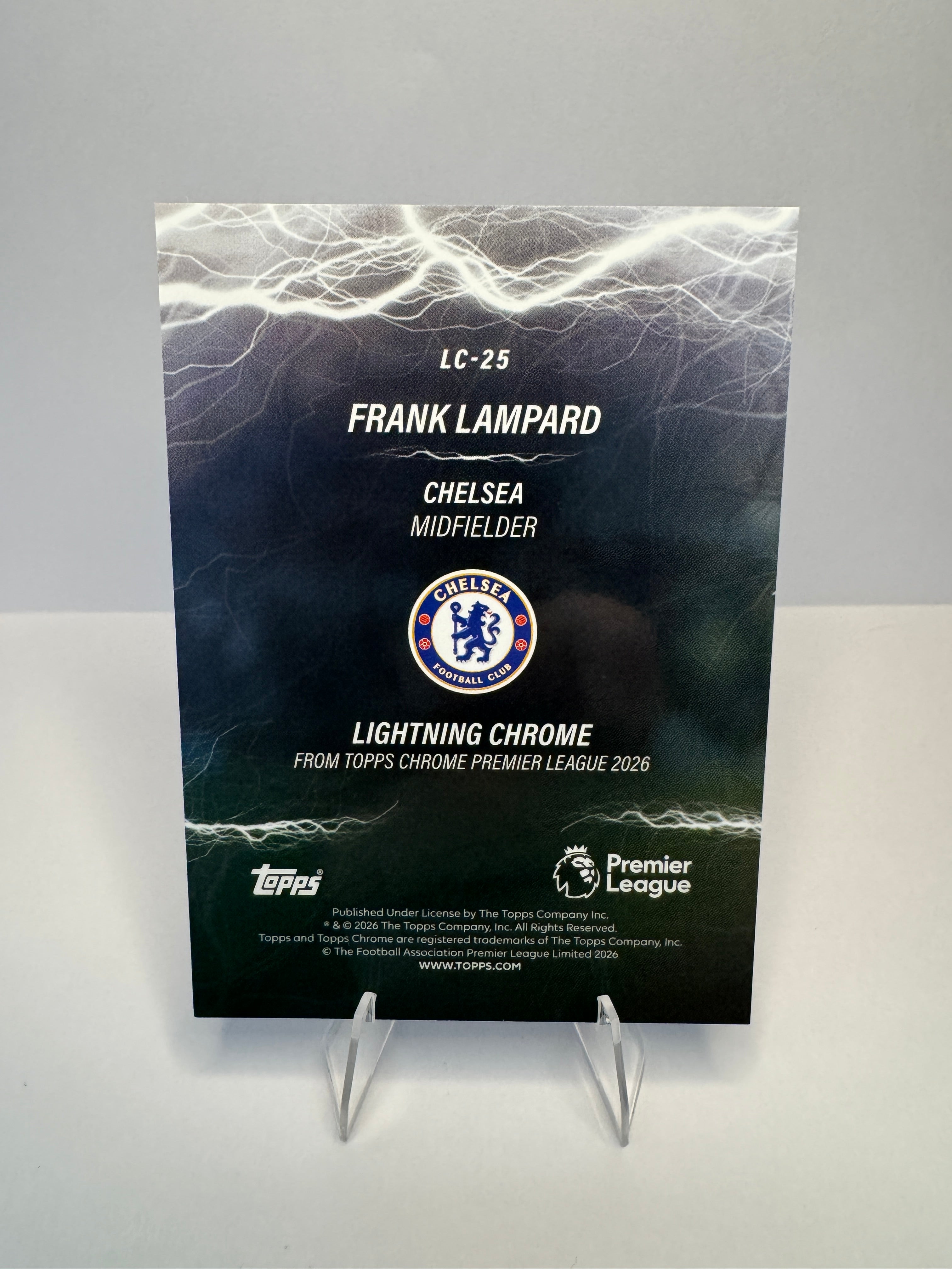 Frank Lampard LC-25 Lightning Chrome — 2026 Topps Chrome Premier League — Chelsea