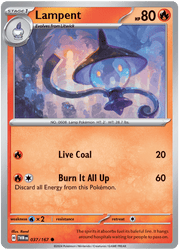 Lampent 037/167 Common | Scarlet & Violet – Twilight Masquerade by Worth the XP on MYNTED