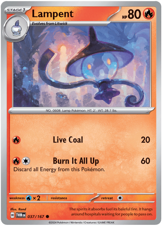 Lampent 037/167 Common | Scarlet & Violet – Twilight Masquerade by Worth the XP on MYNTED