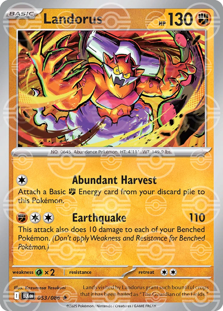 Landorus - 053/086 - Pokeball Pattern by The Archive Stop on MYNTED
