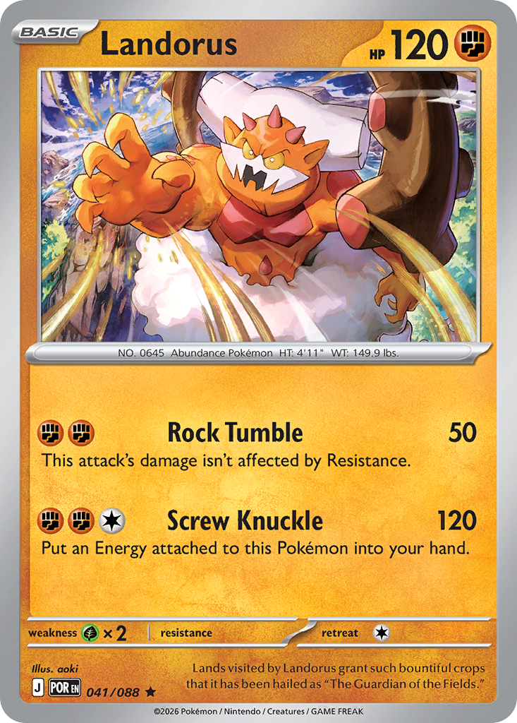 Landorus (Holofoil) Perfect Order Rare 041/088 by PokeSource on MYNTED