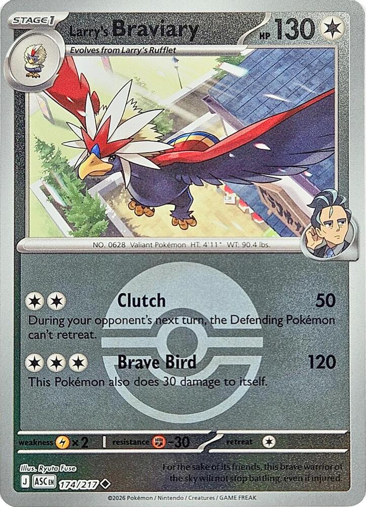 Larry's Braviary 174/217 - Ascended Heroes - Poke Ball Pattern by Light Collectibles on MYNTED