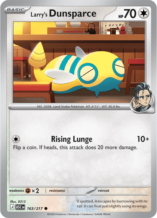 Larry's Dunsparce Ascended Heroes Common 163/217 by PokeMagic on MYNTED