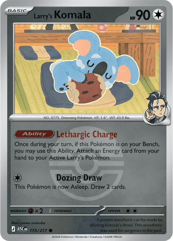 Larry's Komala 175 Poke Ball Rev Holo - Ascended Heroes by PokéPW on MYNTED