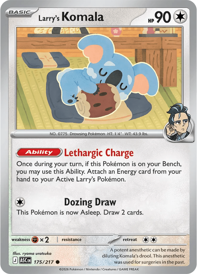 Larry's Komala 175/217 (Ascended Heroes) by PokéPW on MYNTED