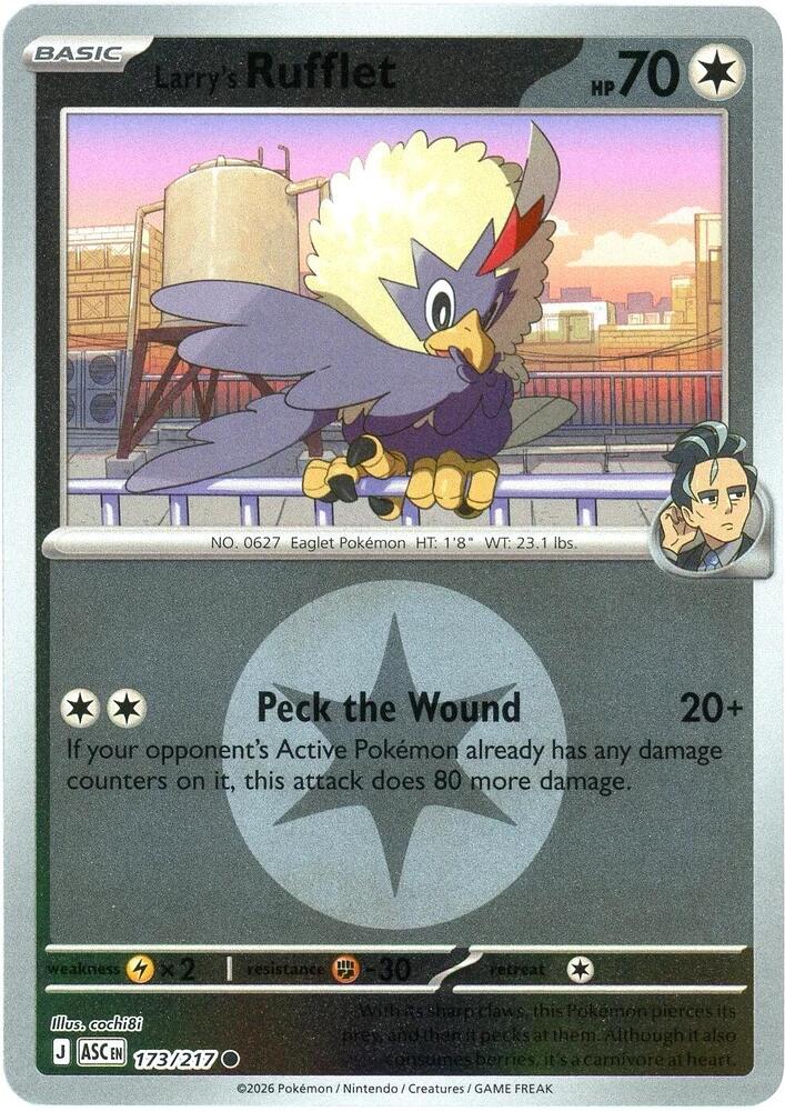 Larry's Rufflet 173/217 - Ascended Heroes - Energy Symbol Pattern by Light Collectibles on MYNTED