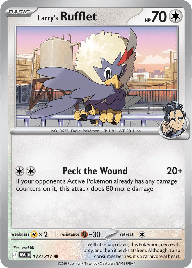 Larry's Rufflet Ascended Heroes Common 173/217 by PokeMagic on MYNTED