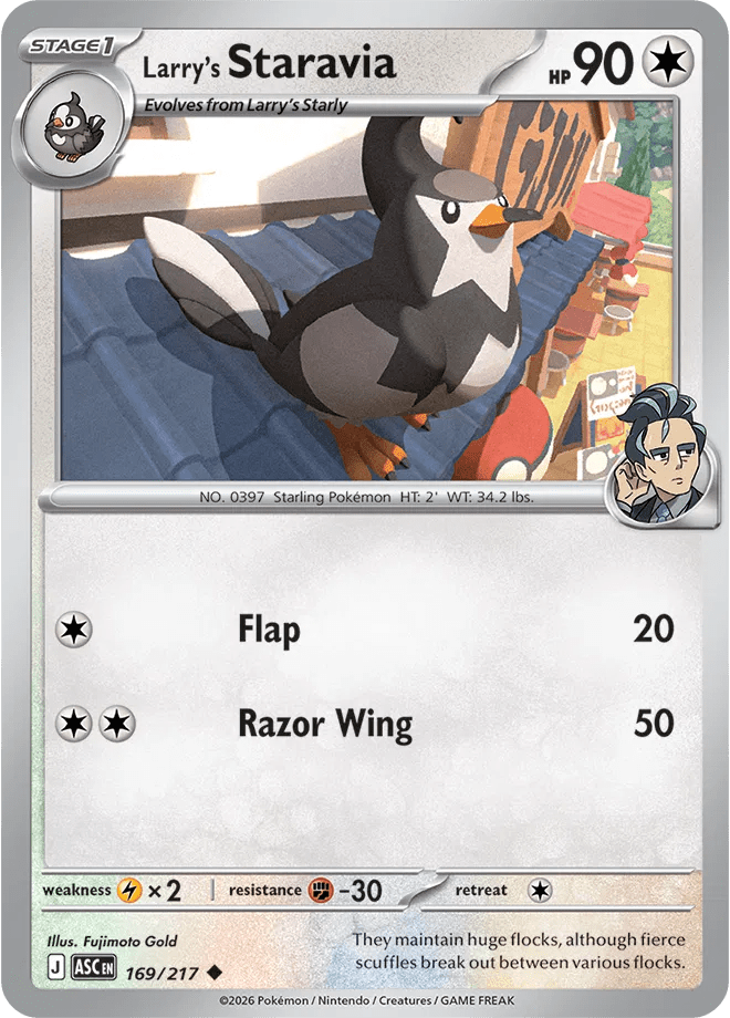 Larry's Staravia 169 - Ascended Heroes by PokéPW on MYNTED