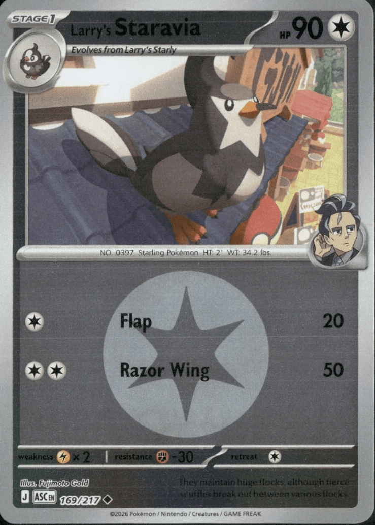 Larry's Staravia - 169/217 (Energy Symbol Pattern) - ME: Ascended Heroes (ASC) by SAFAQATI on MYNTED
