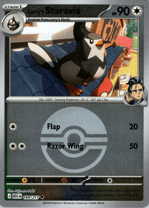 Larry's Staravia - 169/217 (Poke Ball) - ME: Ascended Heroes (ASC) by SAFAQATI on MYNTED