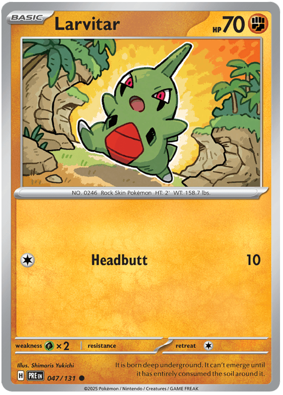 Larvitar 047/131 Common | Scarlet & Violet – Prismatic Evolutions by Worth the XP on MYNTED