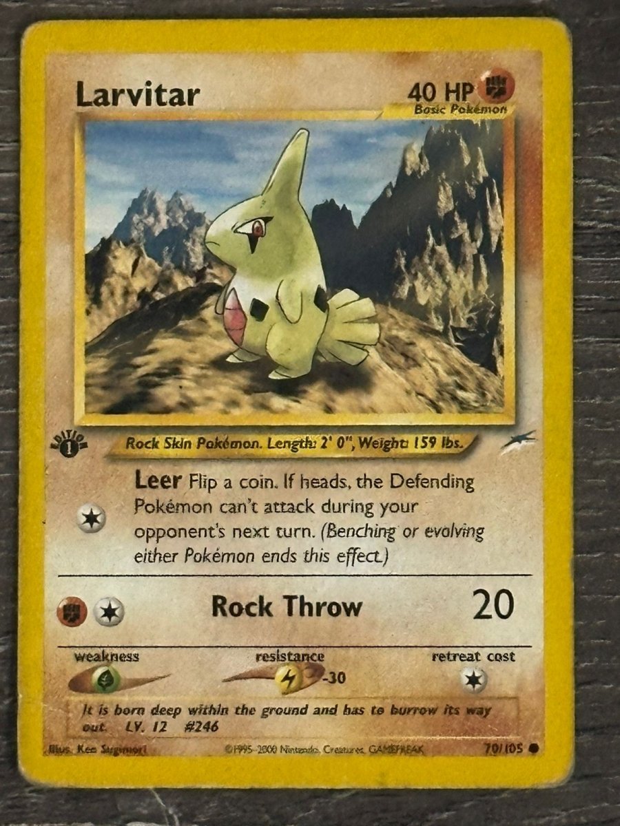 Larvitar Neo Destiny Common • 70 1st Edition by Marnie’s TCG on MYNTED