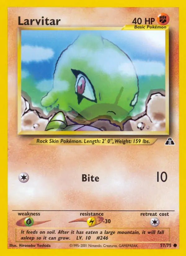 Larvitar Neo Discovery Common • 57 Unlimited by Marnie’s TCG on MYNTED