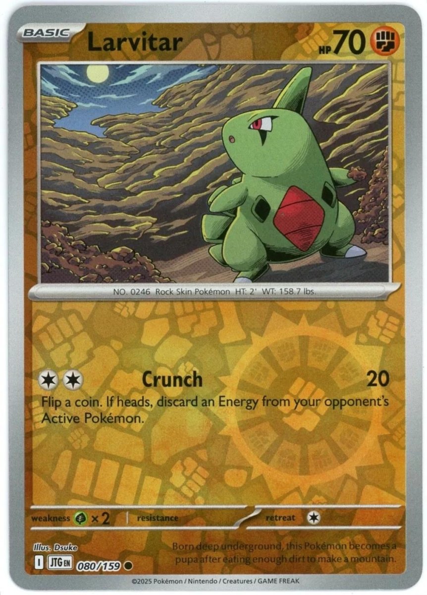 Larvitar [Reverse Holo] 80 Pokemon Journey Together by Moe‘s Vault on MYNTED