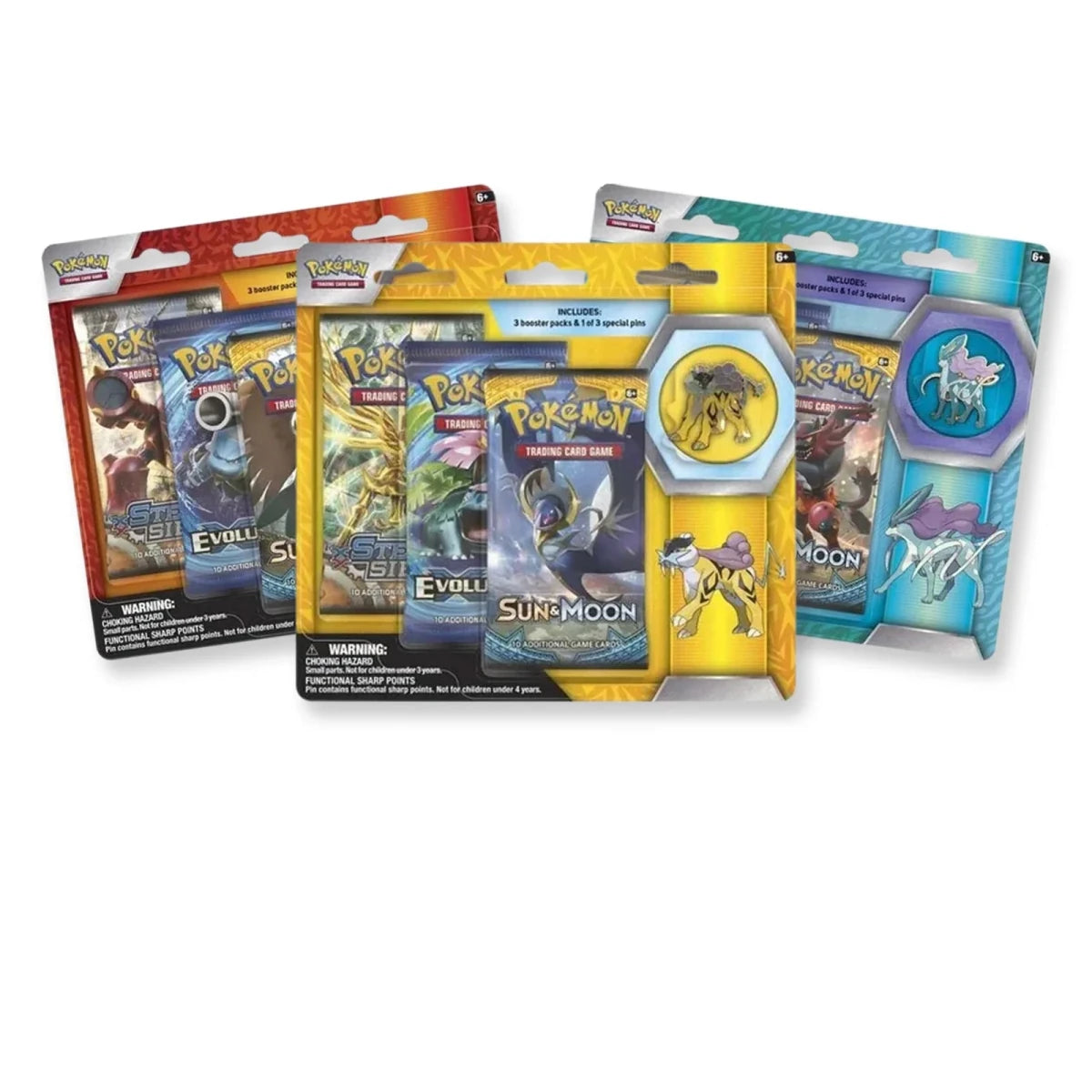 Legendary Beasts Collector Pin – Full Set of 3 Blisters (Raikou, Entei & Suicune) by PlayVault on MYNTED