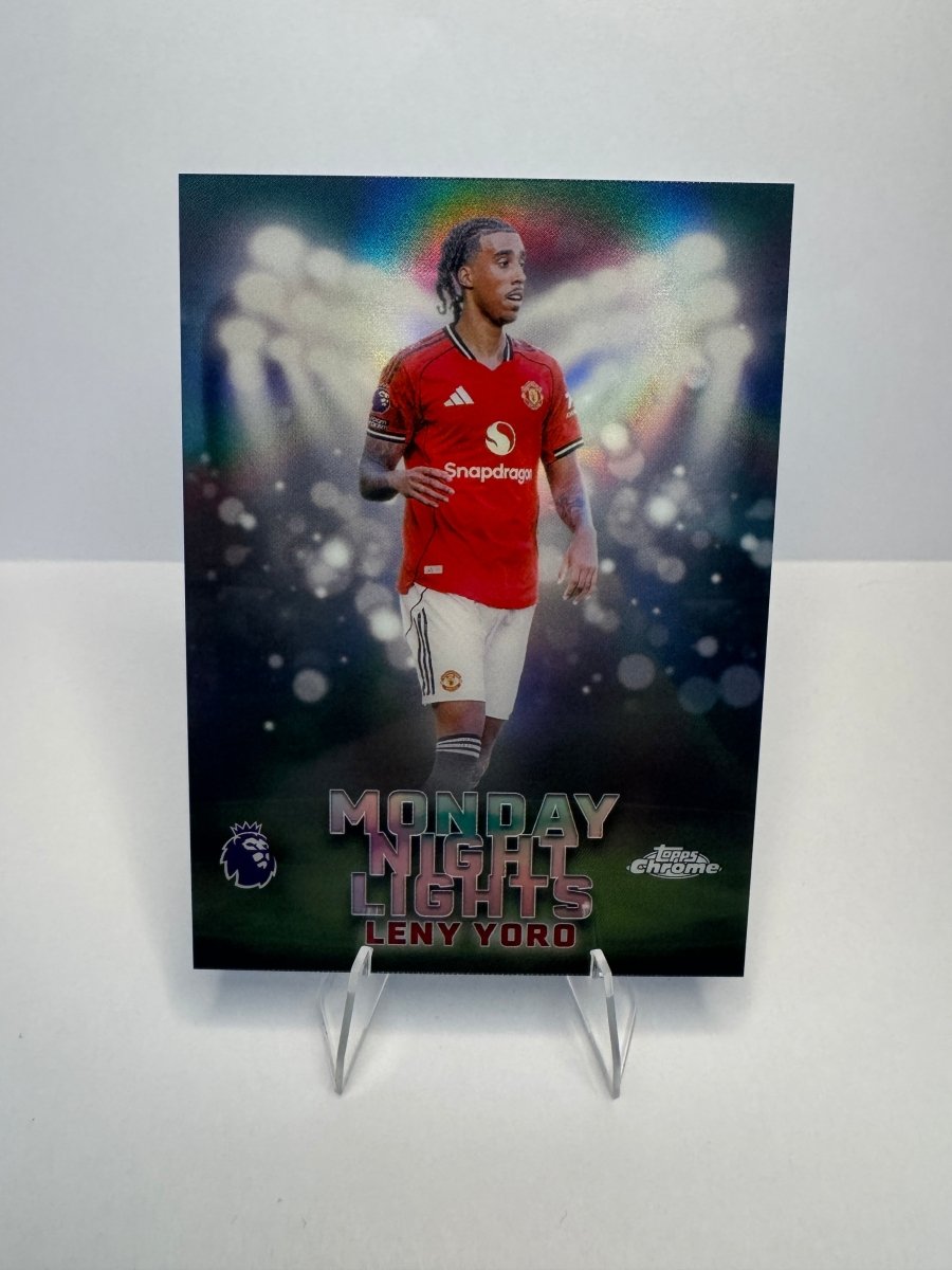 Leny Yoro MNL - 29 Monday Night Lights — 2026 Topps Chrome Premier League — Manchester United by KitRoom Cards on MYNTED