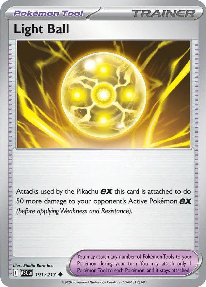 Light Ball 191/217 - Ascended Heroes - Reverse Holofoil by Light Collectibles on MYNTED