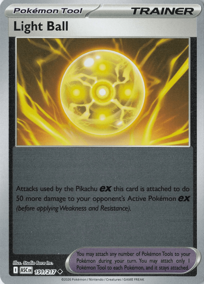 Light Ball - 191/217 (Reverse Holo) ME: Ascended Heroes (ASC) by SAFAQATI on MYNTED