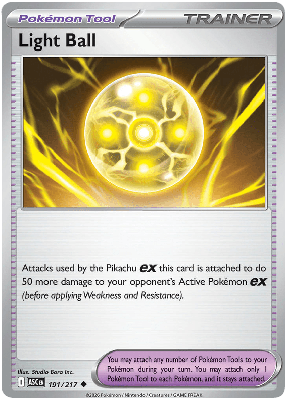 Light Ball 191/217 Uncommon | Mega Evolution – Ascended Heroes by Worth the XP on MYNTED