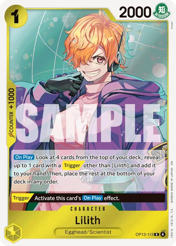 Lilith OP13 - 113 Rare Carrying On His Will Foil One Piece Card Game by Coolectibles on MYNTED