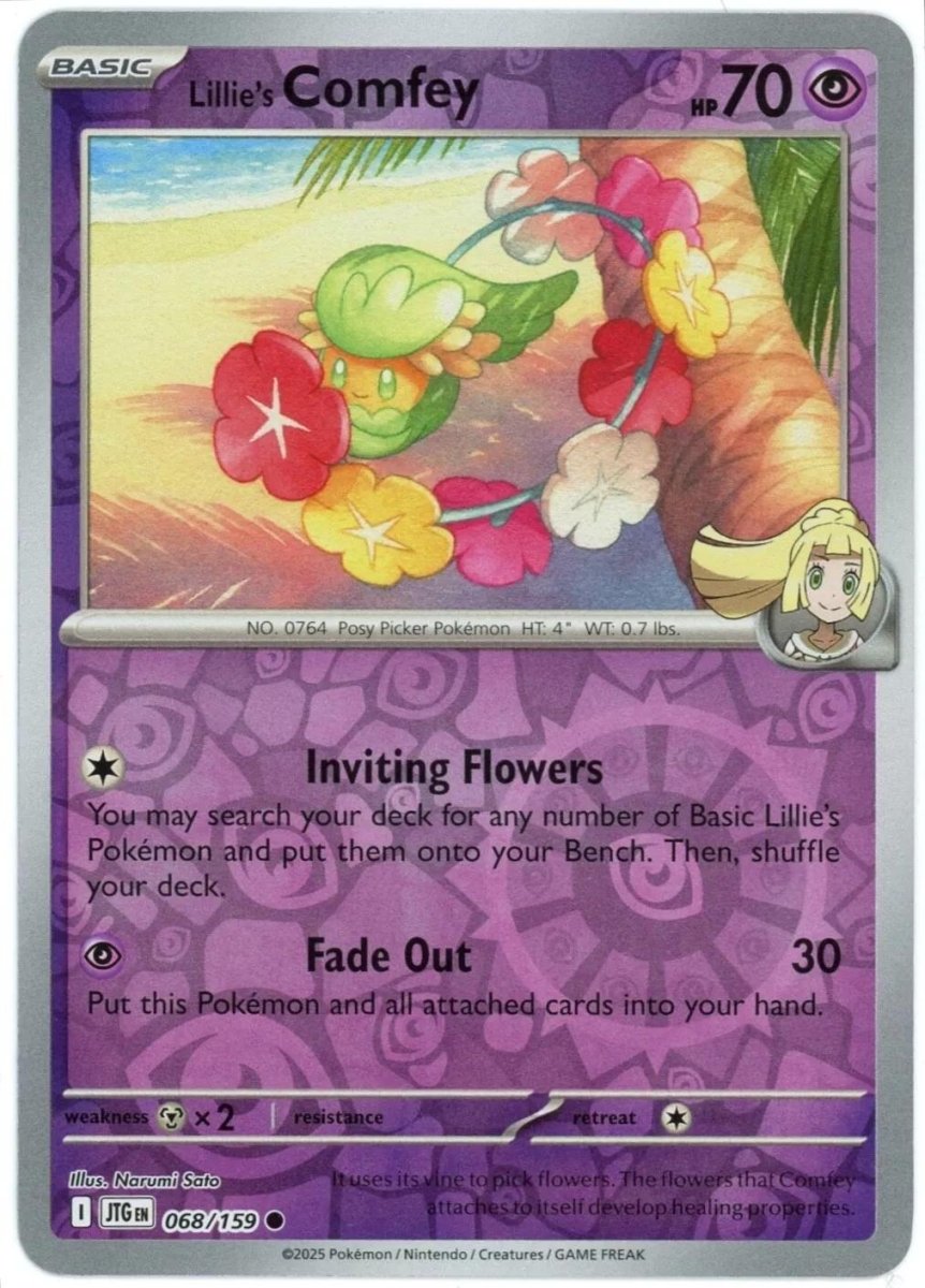 Lillie's Comfey [Reverse Holo] 68 Pokemon Journey Together by Moe‘s Vault on MYNTED