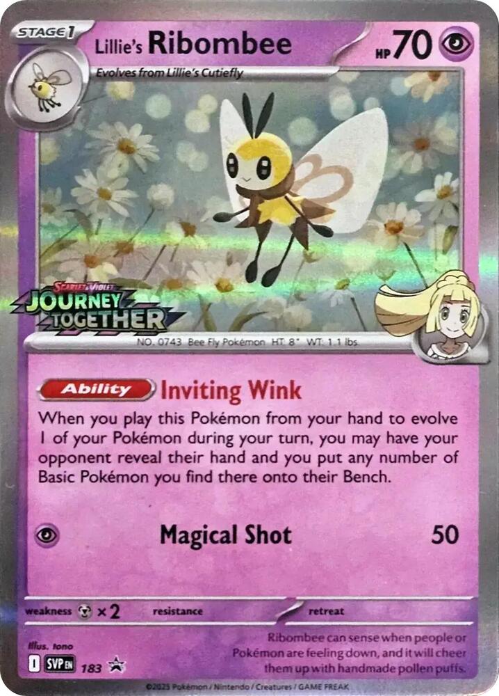 Lillie's Ribombee - 183 (SEALED) (Prerelease) - SV: Scarlet & Violet Promo Cards (SVP) by SAFAQATI on MYNTED