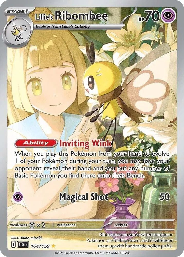 Lillie's Ribombee Journey Together Illustration Rare 164/159 by tradin9ape on MYNTED