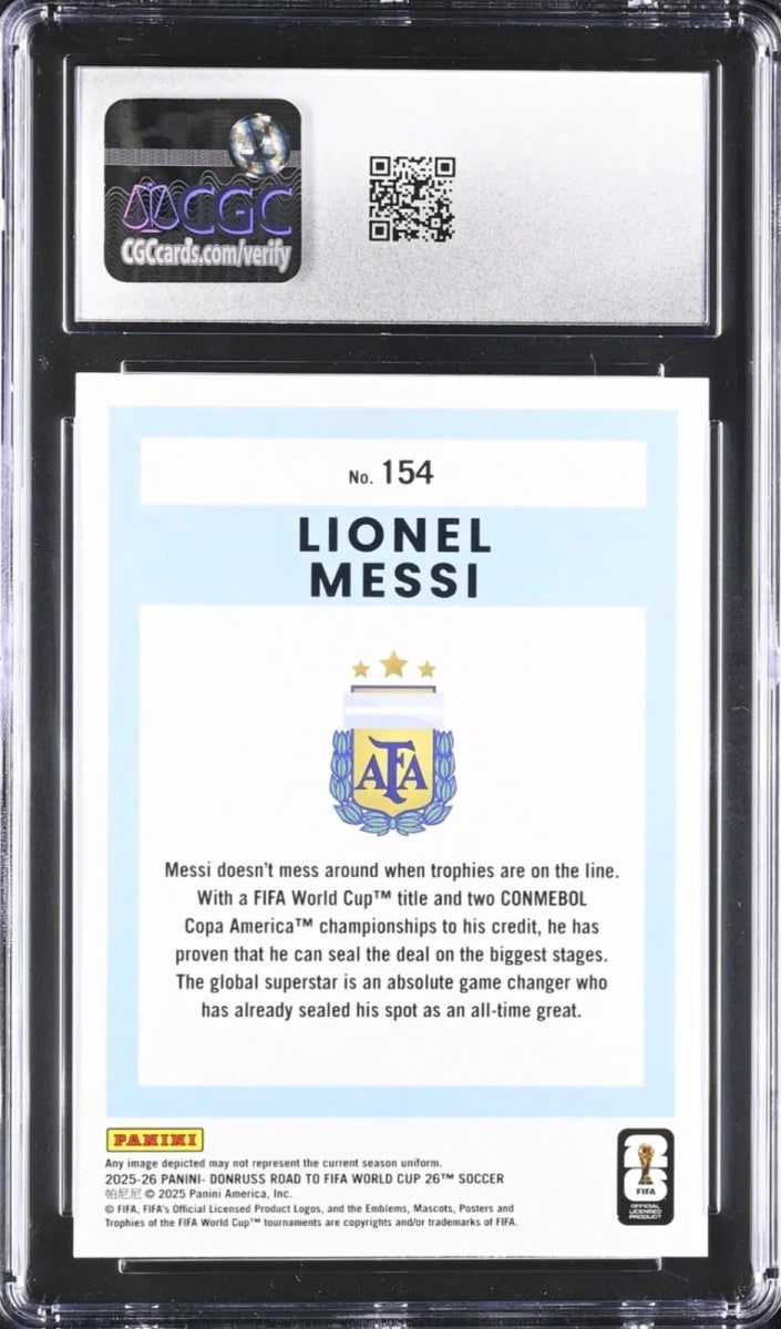 Lionel Messi, 154, FIFA world cup, 2025-26, CGC 10 by Collexionis on MYNTED