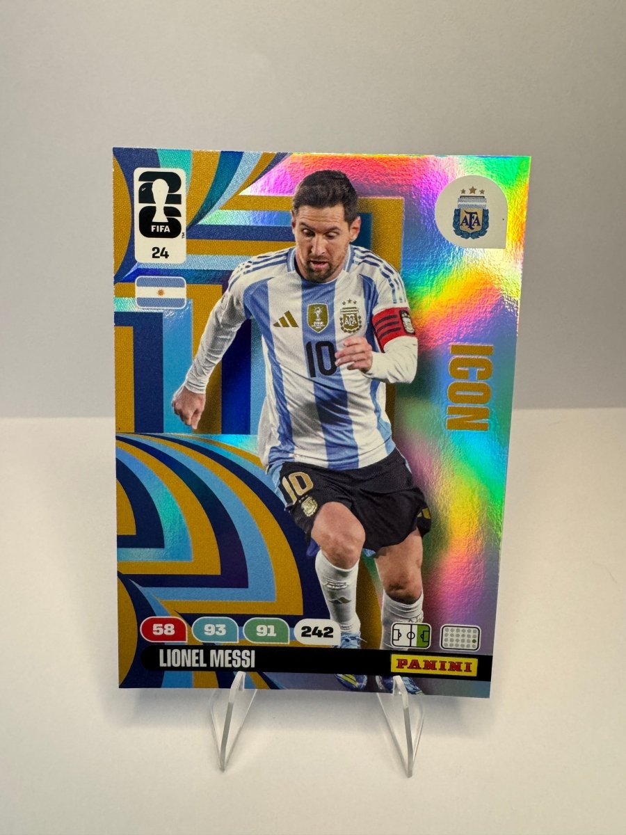 Lionel Messi 24 ICON — Panini FIFA World Cup 2026 Adrenalyn XL — Argentina by KitRoom Cards on MYNTED