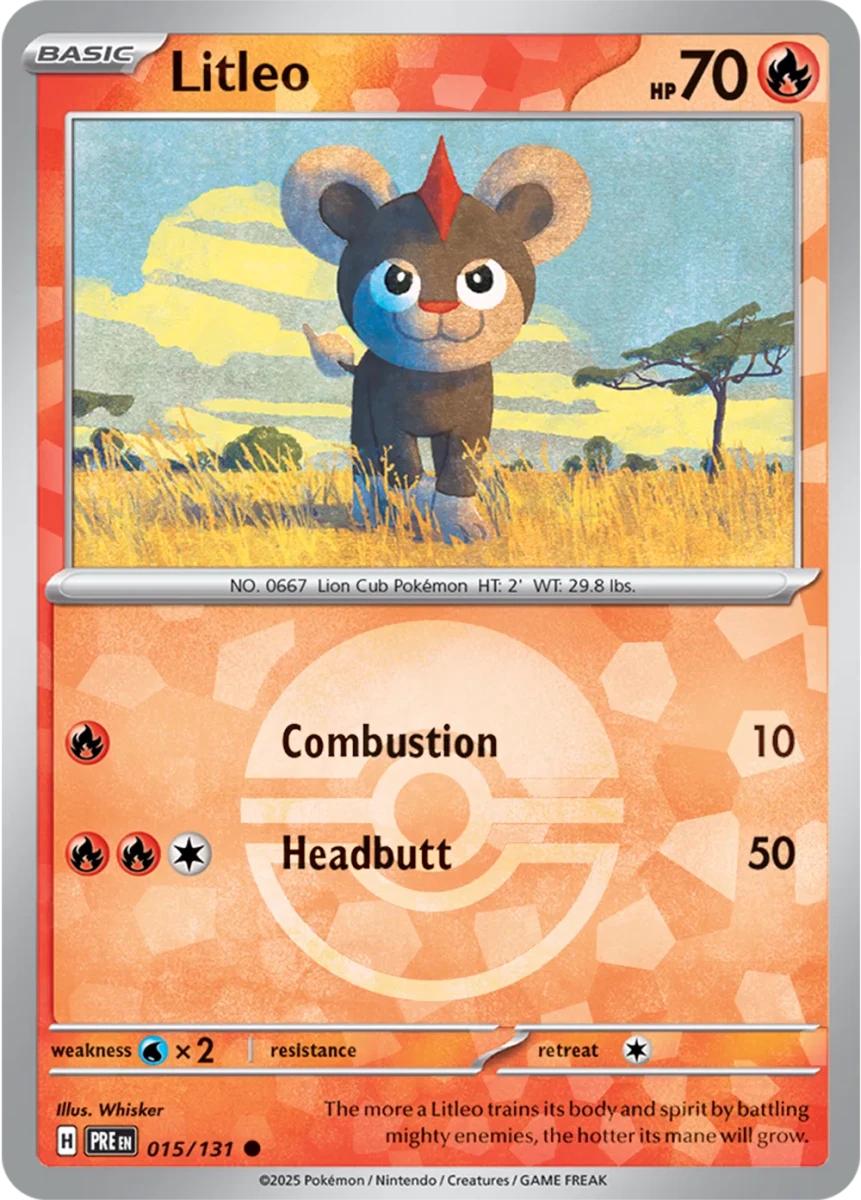 Litleo (Poke Ball Pattern) 015/131 (Prismatic Evolutions) by Mikeepulls on MYNTED